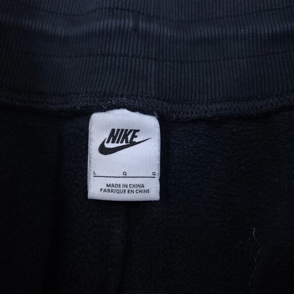 Nike Sportswear Womens Large Black Swoosh Fleece Joggers High Rise Pullon Street - Picture 5 of 7